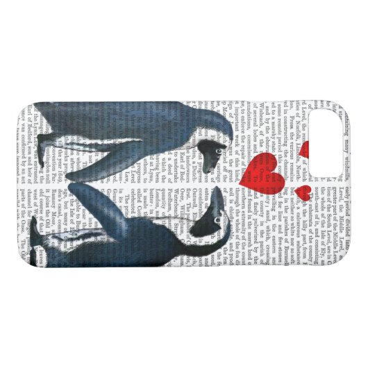 pinguïns met liefdesharten Case-Mate iPhone case (Achterkant (Horizontaal))