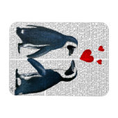 pinguïns met liefdesharten magneet (Horizontaal)