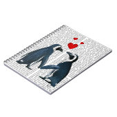 pinguïns met liefdesharten notitieboek (Linkerzijde)