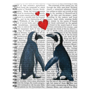 pinguïns met liefdesharten notitieboek