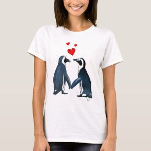 pinguïns met liefdesharten t-shirt