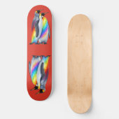 Pinguïns met trots staan samen persoonlijk skateboard (Voorkant)