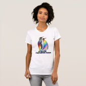 Pinguïns met trots staan samen t-shirt (Voorkant volledig)
