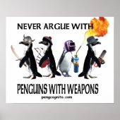 pinguïns met wapens poster (Voorkant)
