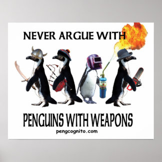 pinguïns met wapens poster