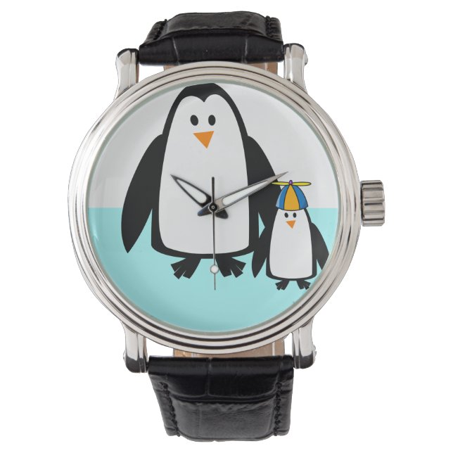 Pinguïns, Natuur, Dier Horloge (Voorkant)