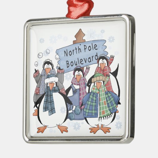 Pinguïns Noordpool Vakantie Keepsake Ornament (Links)