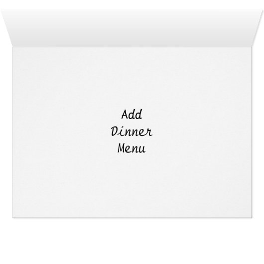 Pinguïns Ontwerp Bruiloft Diner Menu (Binnen Horizontaal (Onder))