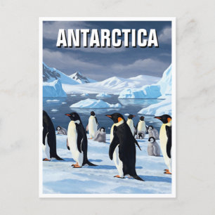 Pinguïns op Antarctica Reizen Briefkaart