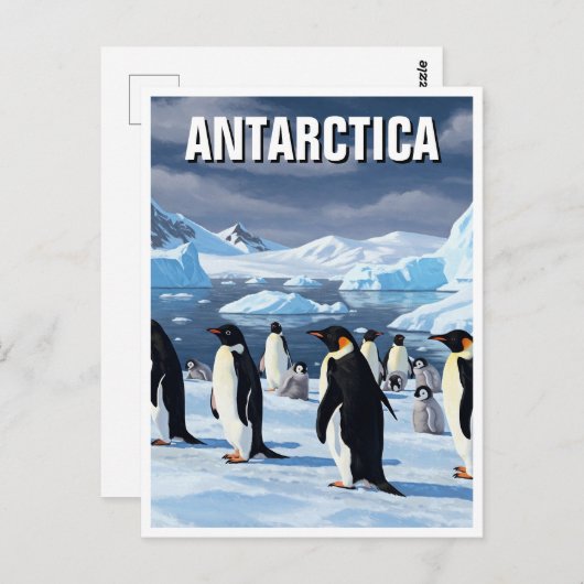 Pinguïns op Antarctica Reizen Briefkaart (Voorkant / Achterkant)