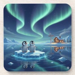 Pinguïns op de Noordpool - Bier Onderzetter