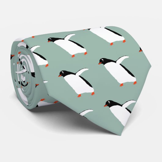 Pinguïns op een Stropdas markeren (Opgerold)