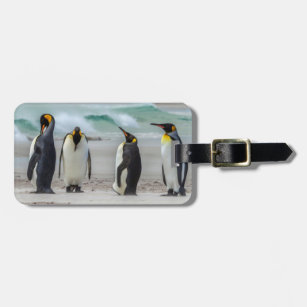 Pinguïns op het strand bagagelabel