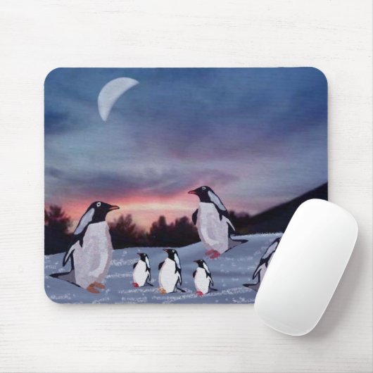 Pinguïns op Ice Mousepad Muismat (Met muis)
