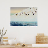 Pinguïns op ijs, afdrukken poster (Keuken)