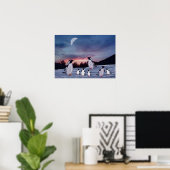 Pinguïns op ijsdruk poster (Thuiskantoor)