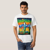 Pinguïns op ijsschotsen t-shirt (Voorkant volledig)