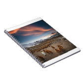 Pinguïns op Sunset Notitieboek (Rechterzijde)