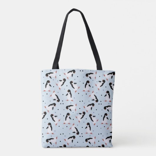 Pinguïns overal print Canvas tas (Achterkant)