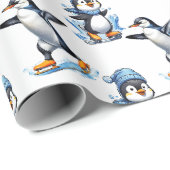 Pinguïns Patroon Ontwerp Cadeaupapier (Rol Hoek)
