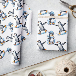 Pinguïns Patroon Ontwerp Cadeaupapier