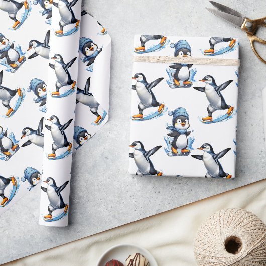 Pinguïns Patroon Ontwerp Cadeaupapier