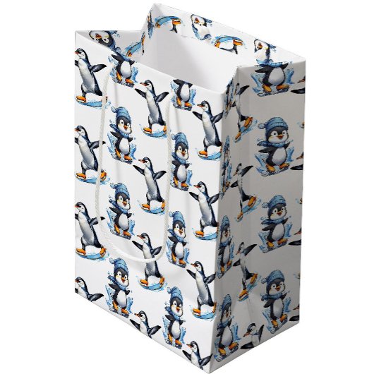 Pinguïns Patroon Ontwerp Medium Cadeauzakje