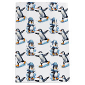 Pinguïns Patroon Ontwerp Medium Cadeauzakje (Voorkant)