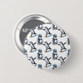 Pinguïns Patroon Ontwerp Ronde Button 5,7 Cm (Voorkant /achterkant)