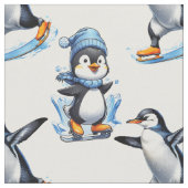 Pinguïns Patroon Ontwerp Stof (Close Up)