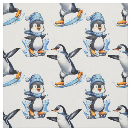 Pinguïns Patroon Ontwerp Stof (Swatch)