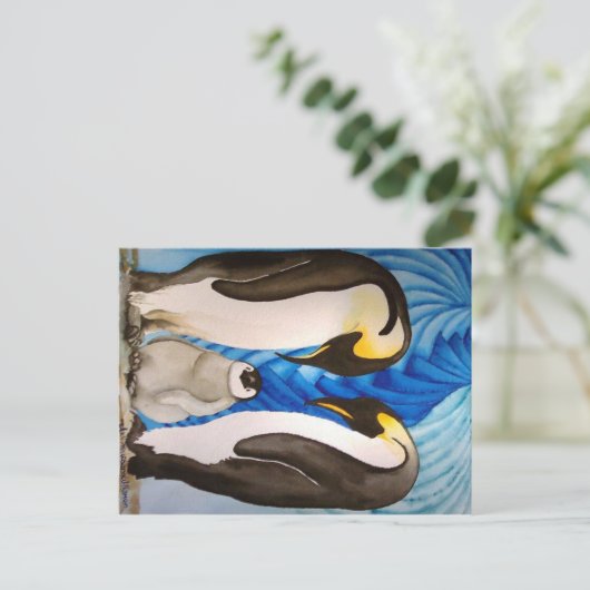 Pinguins postkaart (Staand voorkant)