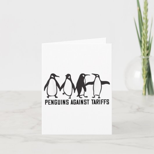 pinguïns protesteren tegen grappige pinguïns kaart (Voorkant)