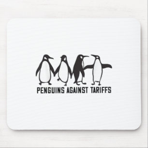 pinguïns protesteren tegen grappige pinguïns muismat