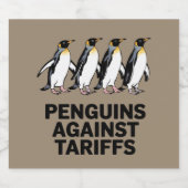  pinguïns protesteren tegen heffingen bier etiket (Enkel label)