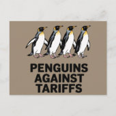 pinguïns protesteren tegen heffingen briefkaart (Voorkant)