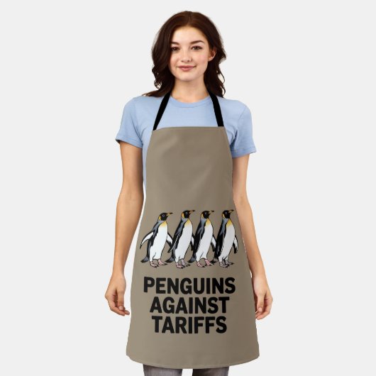  pinguïns protesteren tegen heffingen schort (Gedragen)