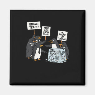 Pinguïns protesteren tegen tarieven Funny Penguin  Magneet