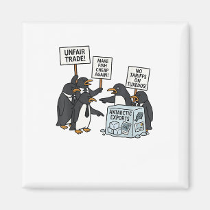 Pinguïns protesteren tegen tarieven Funny Penguin  Magneet