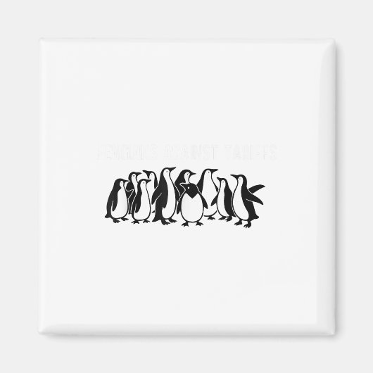 Pinguïns protesteren tegen tarieven Funny Penguin  Magneet (Voorkant)