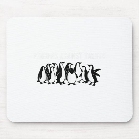 Pinguïns protesteren tegen tarieven Funny Penguin Muismat (Voorkant)