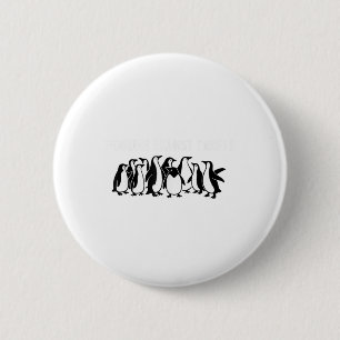 Pinguïns protesteren tegen tarieven Funny Penguin  Ronde Button 5,7 Cm
