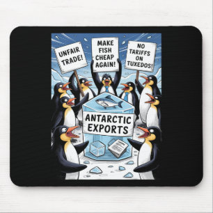 Pinguïns protesteren tegen Trump-tarieven Funny Pe Muismat