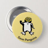 Pinguïns redden - Bedreigde dieren afbeelding - Ge Ronde Button 7,6 Cm (Voorkant /achterkant)