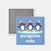 Pinguïns regelmagneet magneet (Voorkant / Achterkant)