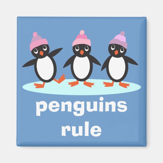 Pinguïns regelmagneet magneet (Voorkant)