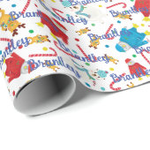 Pinguïns Rendier Polar Beren Gepersonaliseerde naa Cadeaupapier (Rol Hoek)