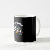 Pinguïns retro kampvuur koffiemok (Voorkant rechts)