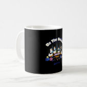 Pinguïns retro kampvuur koffiemok (Voorkant links)