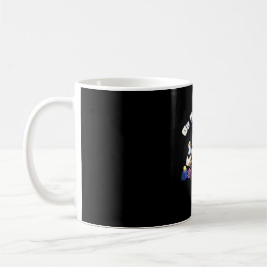 Pinguïns retro kampvuur koffiemok (Links)